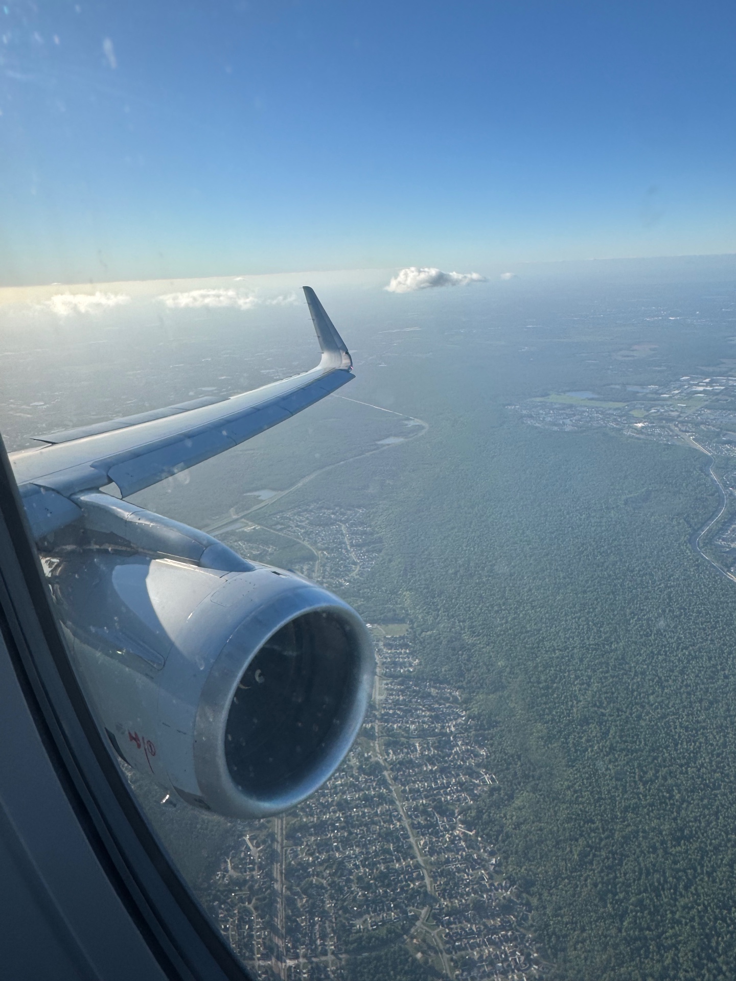 In flight on the way to a partner site visit