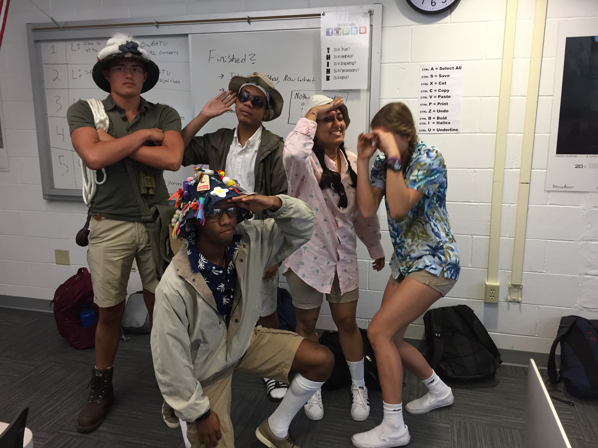 Students in costume during a spirit day