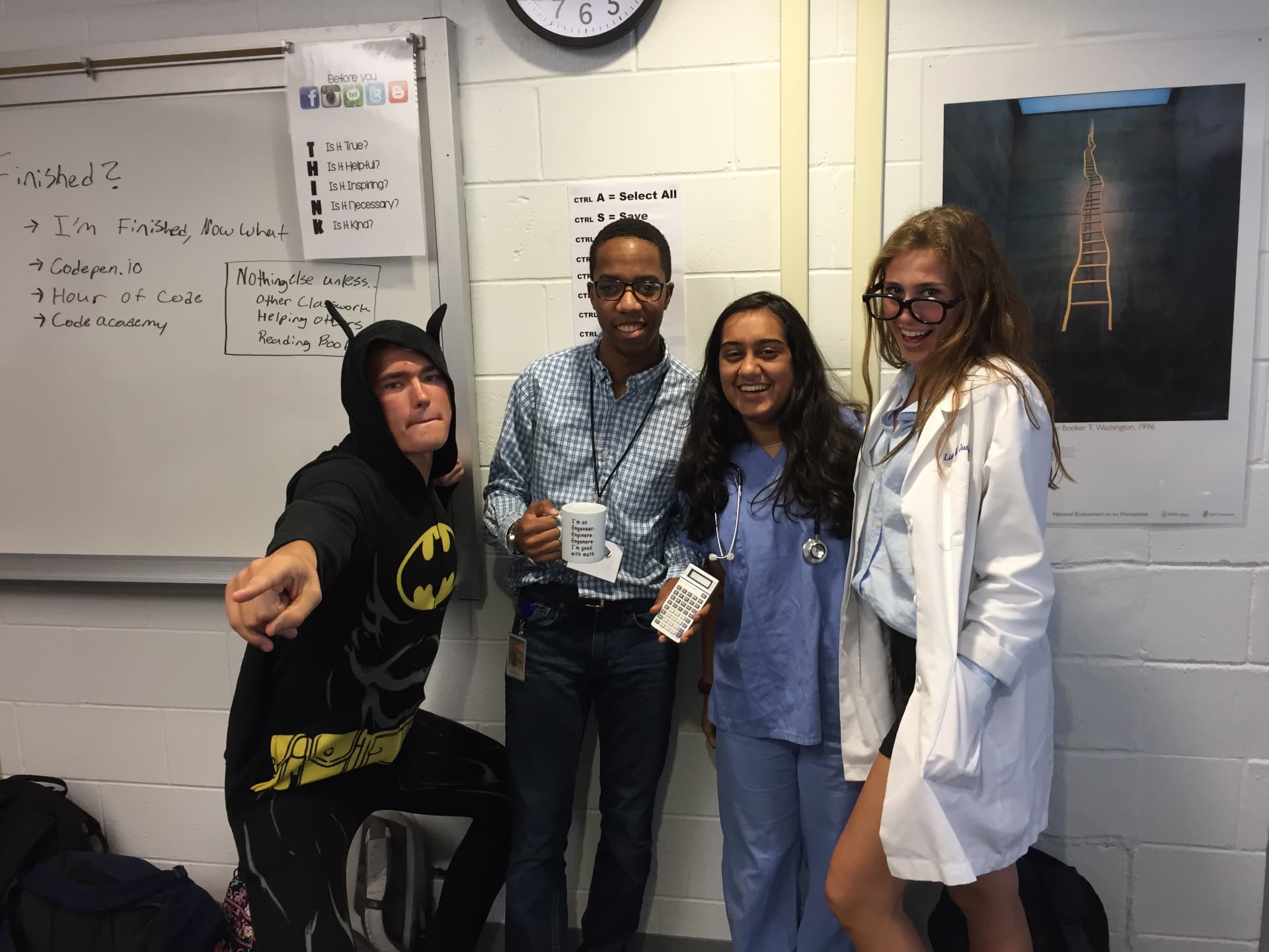 Students dressed for a career-themed day